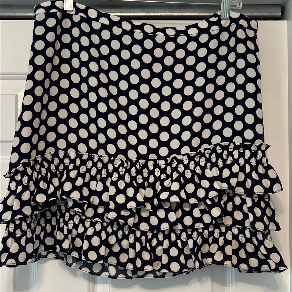 J. Crew Polka Dot Ruffle Skirt - 14